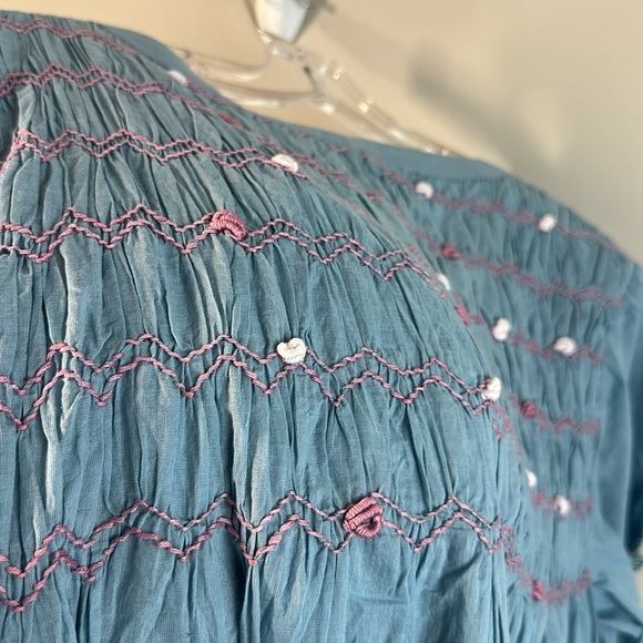 Free People Womens Victoria Babydoll Romper Size S Coquette Soft Girl Feminine - Picture 14 of 16